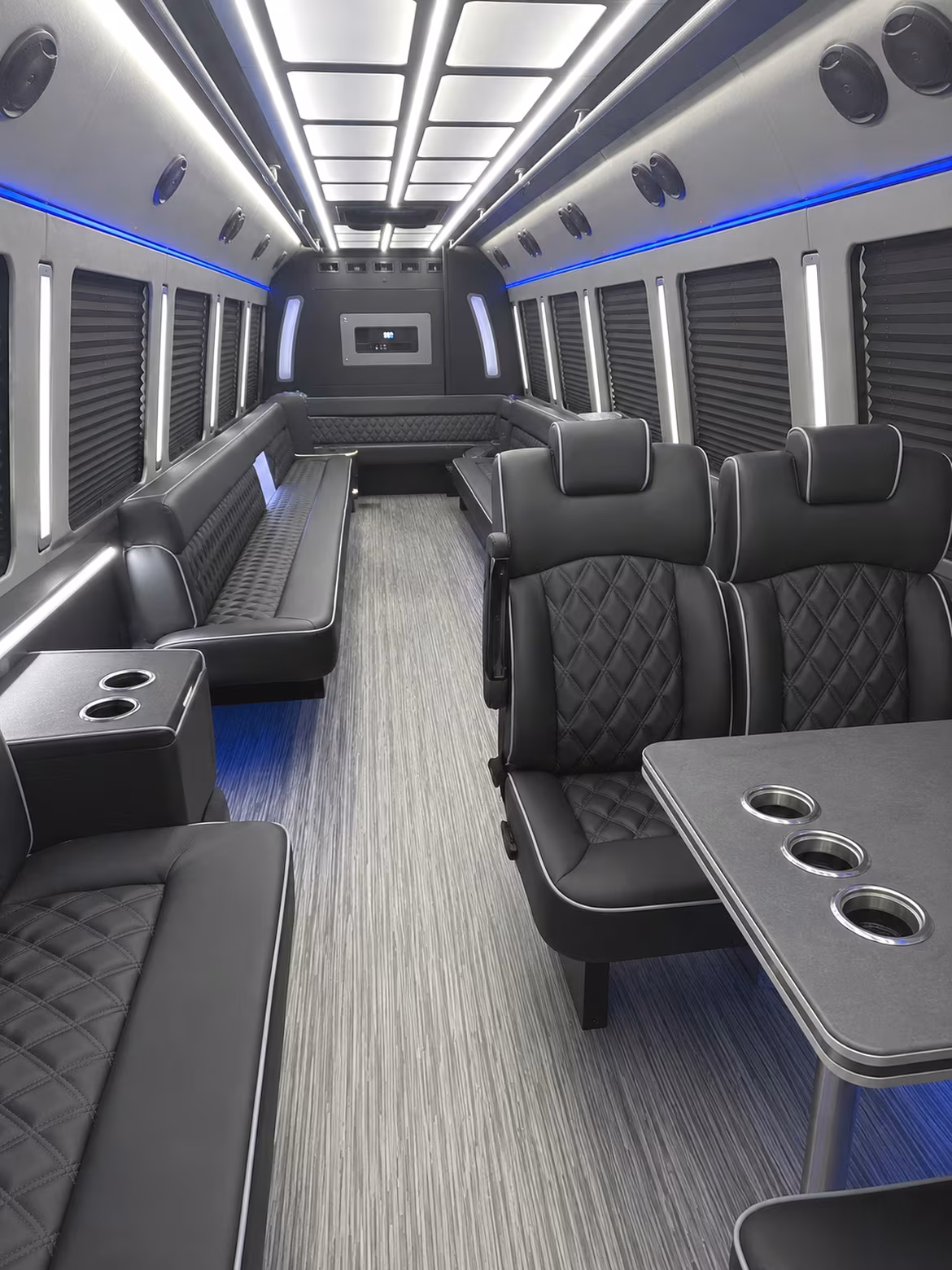 rocklin 25 passenger party bus inside