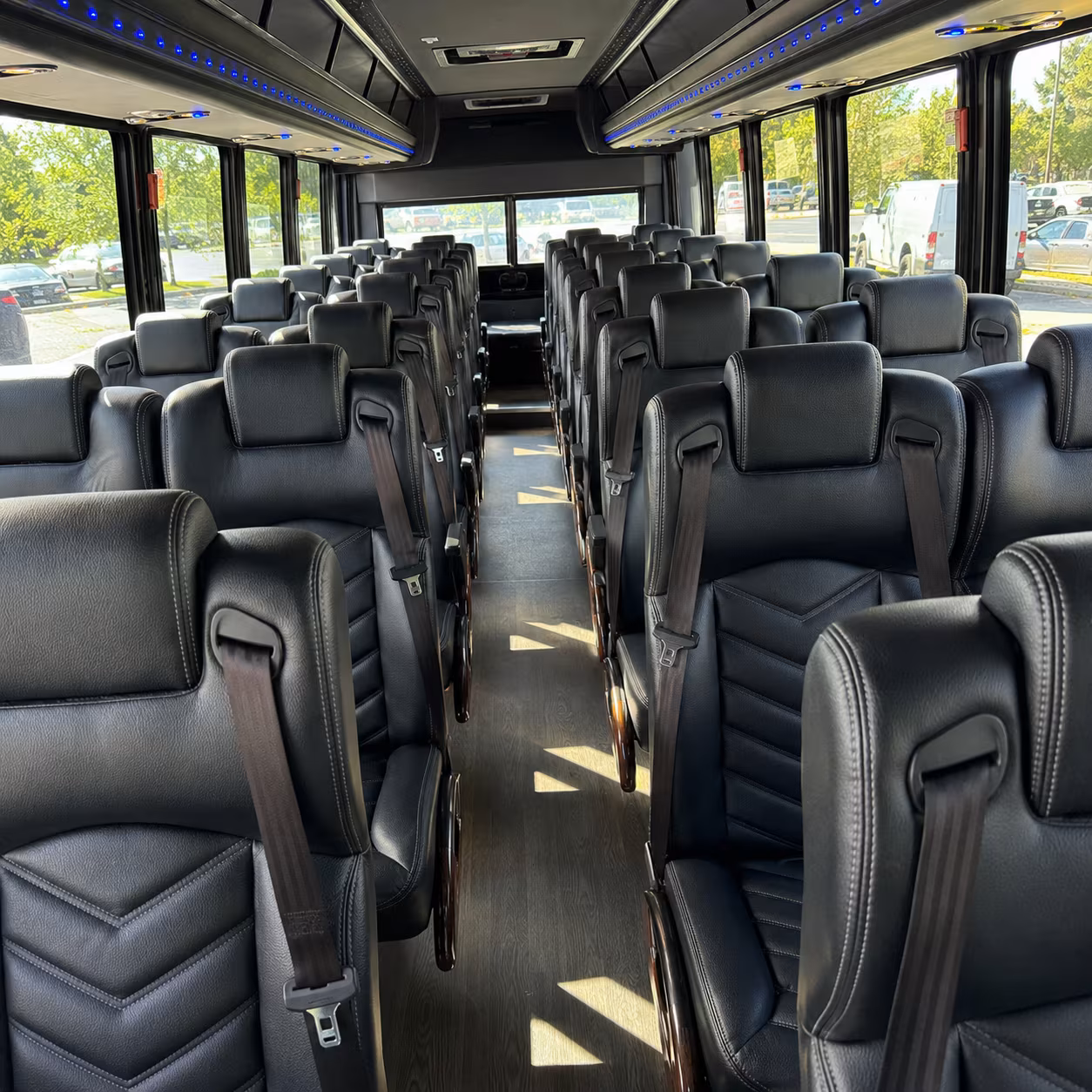 rocklin 28 passenger minibus inside