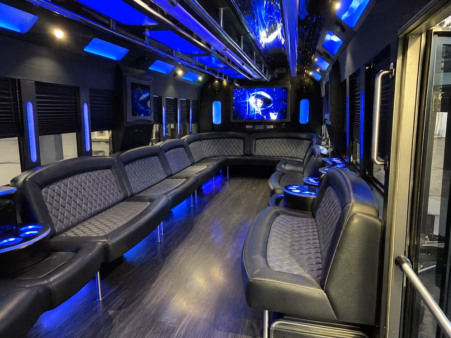 rocklin 28 passenger party bus interior