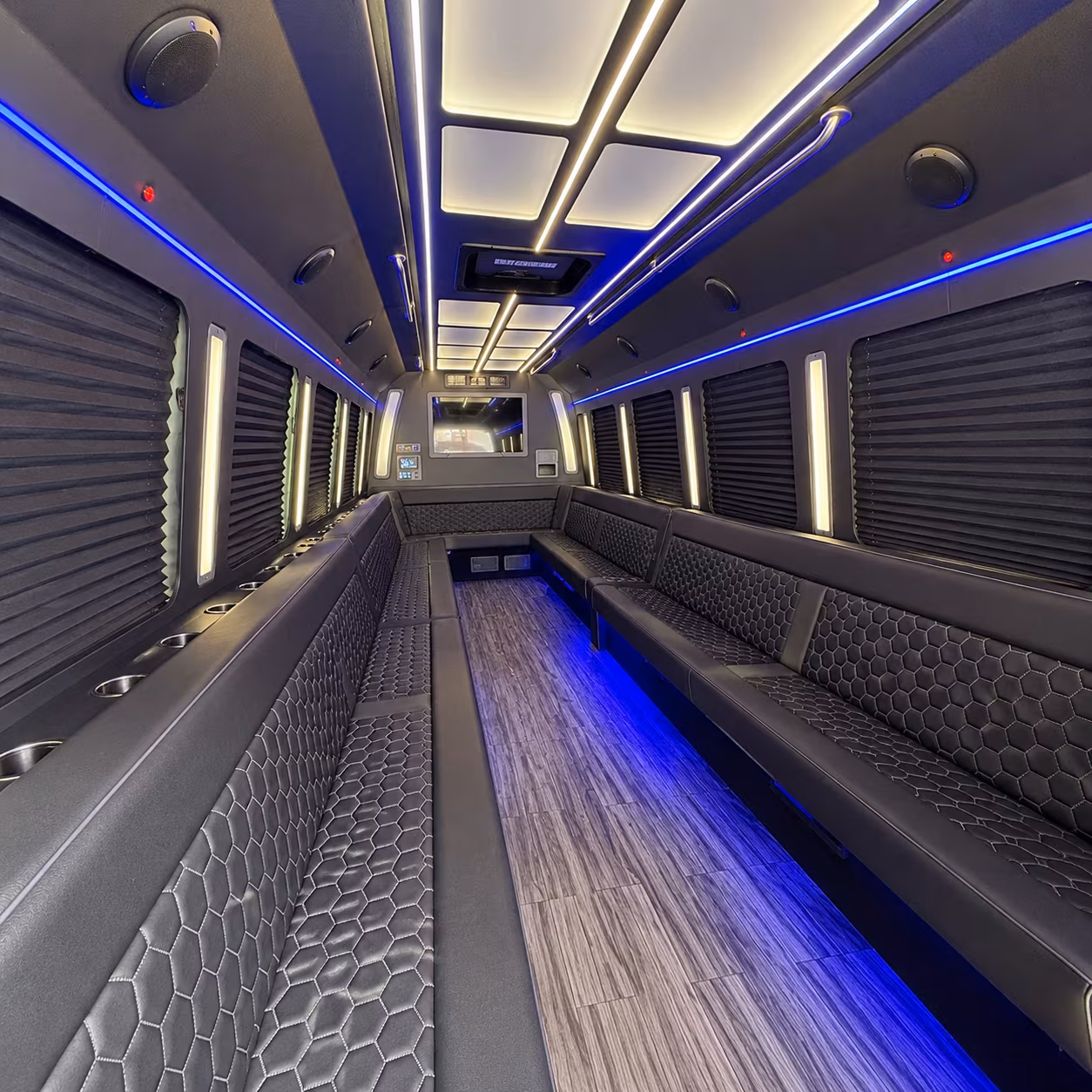 rocklin 30 passenger party bus interior