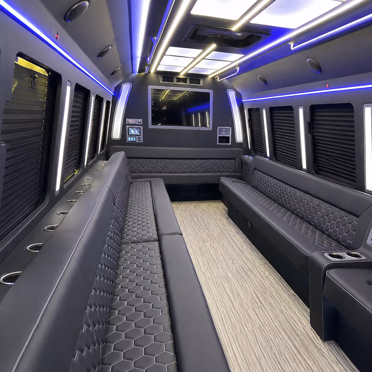 rocklin 40 passenger party bus inside