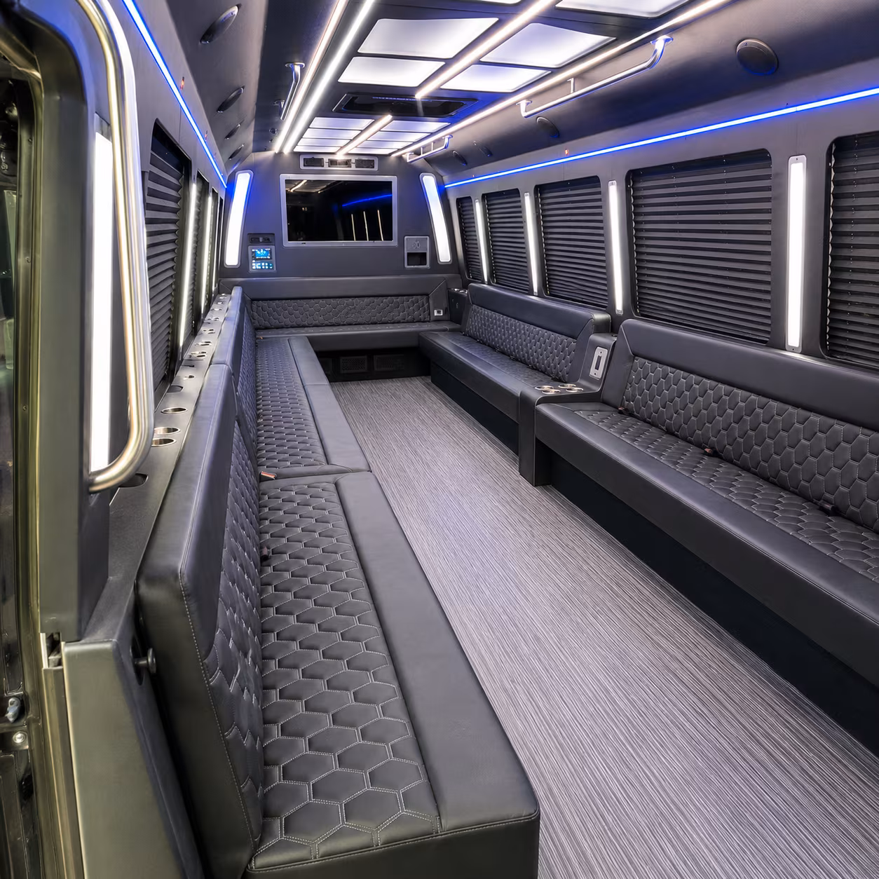 rocklin 40 passenger party bus interior