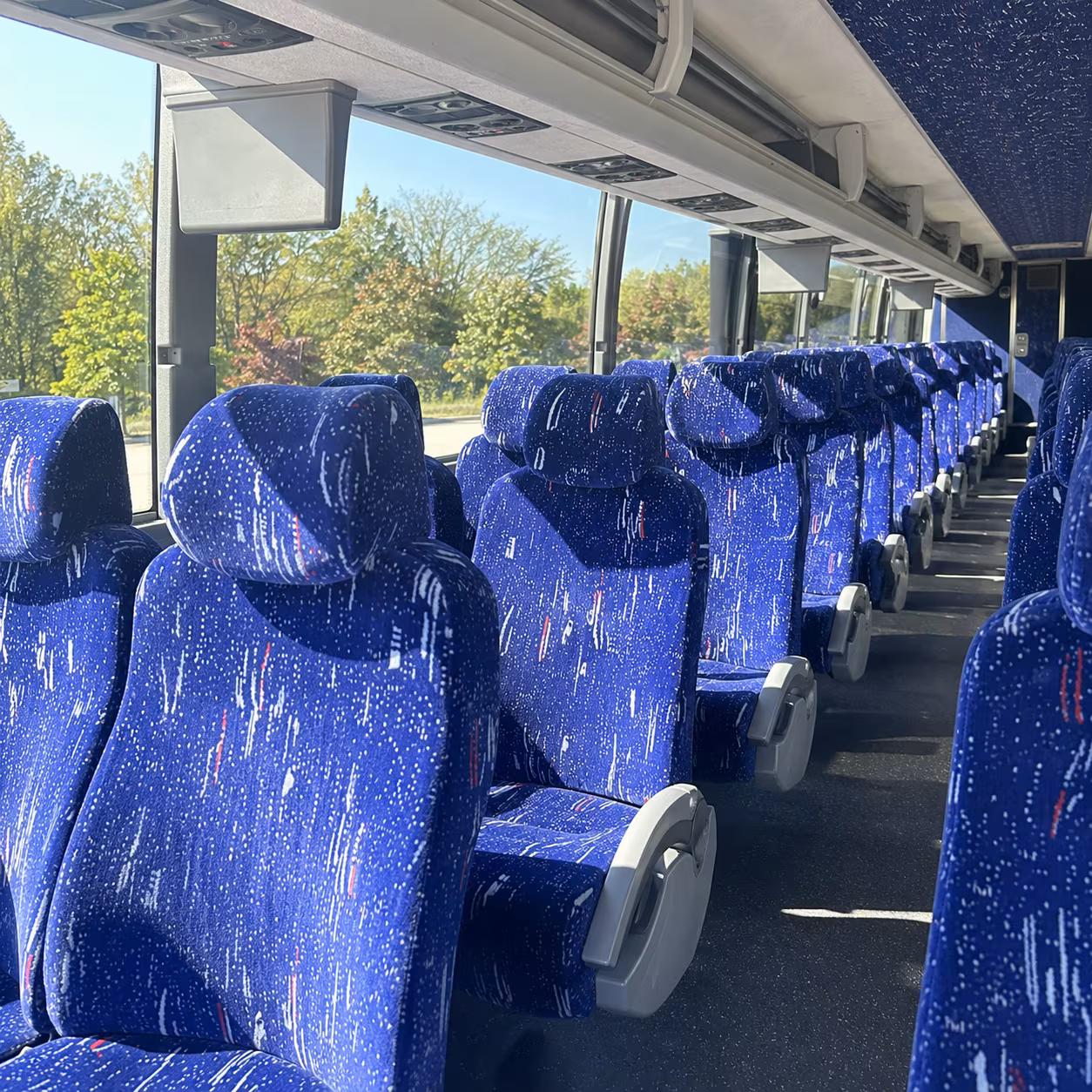 rocklin 56 passenger charter bus inside
