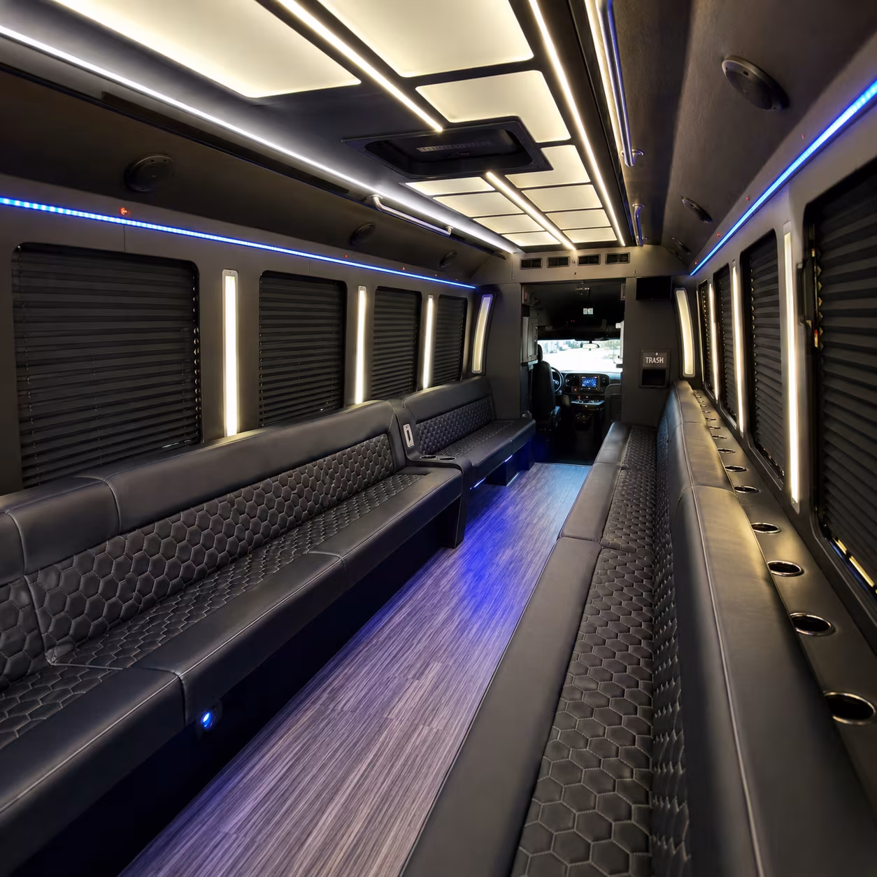 rocklin party bus interior