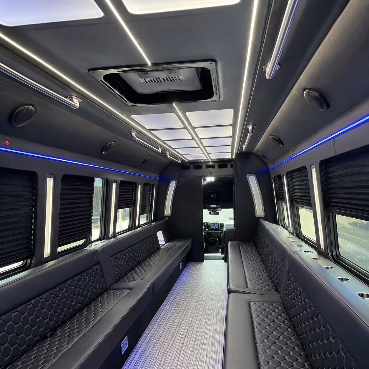 rocklin party bus rental interior